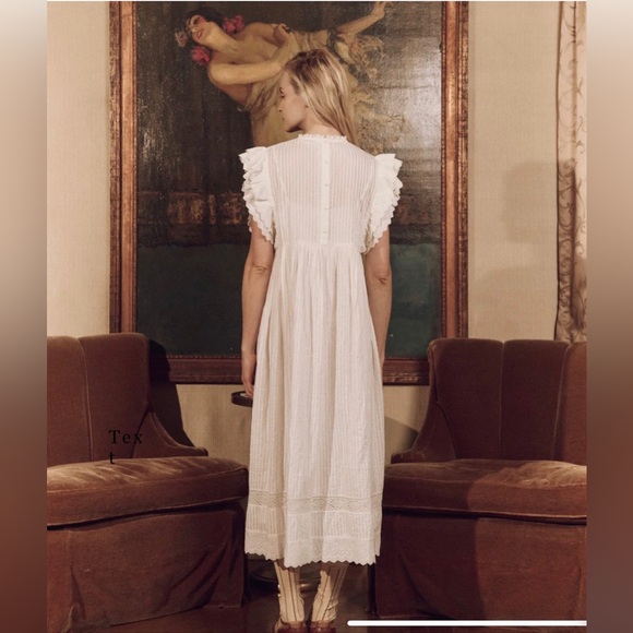 THE GREAT Trellis Dress White sz 2 Medium New Without Tags MSRP$395 - Picture 3 of 14